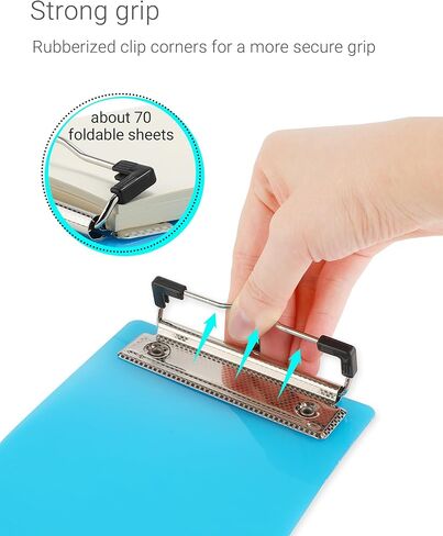 Mini Clipboard, Mymazn Small Clipboard 4.7x7.3 Inch Pretty Cute Clipboard Memo Size Pocket Clipboard Tiny A6 Clip Boards Plastic (5 Pack) in Kuwait