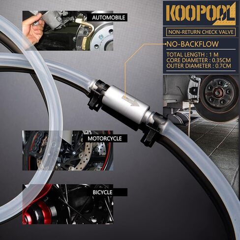 مجموعة مفاتيح نزيف الفرامل 7 قطع، 6 مفاتيح نزيف الفرامل (7/8/9/10/11/12 ملم) وخرطوم تصريف لأنظمة الفرامل والقابض الهيدروليكي in Kuwait