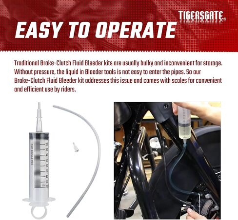 TIGERSGATE Brake-Clutch Fluid Bleeder Kit Universal Brake System Bleeding Tools for Harley in Saudi Arabia