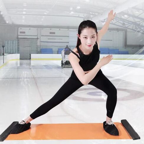 لوح منزلق مع توقفات نهائية - لوح تمرين لتدريب اللياقة البدنية مع أحذية أحذية وحقيبة حمل in Kuwait