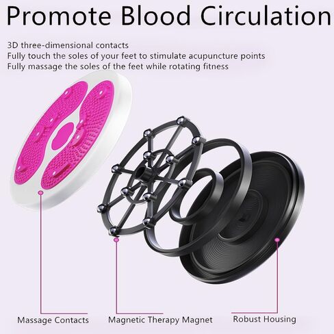 Ab Twist Waist Disc Board,Adjustable Waist Trainer Twisting Disc with Handles,Waist Slimming Balance Rotating Disc with Massage Foot Sole for Slimming Waist Arms Hips and Thighs in Kuwait