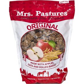 Mrs Pastures Cookies and Treats for Horses - Premium Horse Treats - Made with Apples, Oats, and Rolled Barley - Preservative Free - All Natural Ingredients - No Corn or Soy - Made in USA - (5lb Bag)