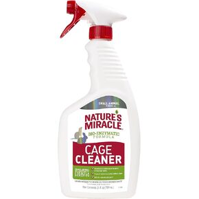 Nature's Miracle Small Animal Cage and Surface Cleaner, Bio-Enzymatic Cleaning Formula, Destroy Tough Stains and Odors, 24 Ounces