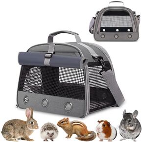 Guinea Pig Travel Carrier Bag,Portable Small Animal Carrier Pouch for Hamster Chinchilla Rabbit Bunny Gerbil Hedgehog Sugar Glider Hedgehog Outgoing Travel Carrying Bag (Green)