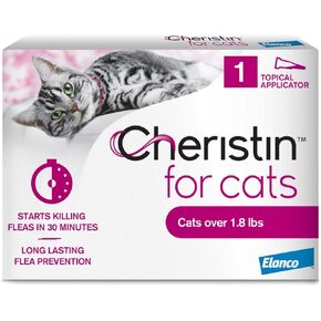 Cheristin Flea Treatment & Prevention for Cats | Fast acting topical flea treatment for cats over 1.8 lbs | 6 Count