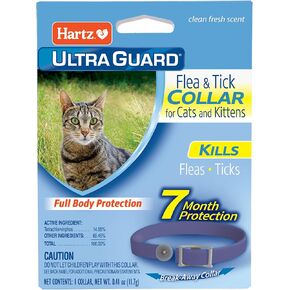 Hartz UltraGuard Flea & Tick Collar for Cats and Kittens, 7 Month Flea and Tick Protection and Prevention, White