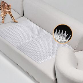 10 Packs Scat Mat for Cats, 13X16 inches Pet Deterrent Spikes, Indoor Outdoor Humane Cat Repellent Fence (Transparent)
