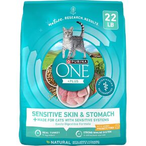 Purina ONE Sensitive Stomach, Sensitive Skin, Natural Dry Cat Food, +Plus Sensitive Skin and Stomach Formula - 16 lb. Bag