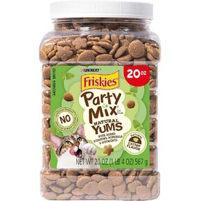 Purina Friskies المصنوعة في مرافق الولايات المتحدة الأمريكية ، وعلاج القط الطبيعي ، ومزج النكهة الطبيعية في النعناع البري - 20 أوقية. علبة