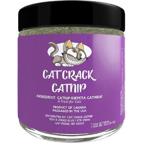 Cat Crack Catnip, Zoomie-Inducing Cat Nip Blend, North American Made & 100% Natural, Safe & Non-Addictive Catnip Treats Used to Supplement Cat Nip Toys, Spray, & Accessories (1 Cup)