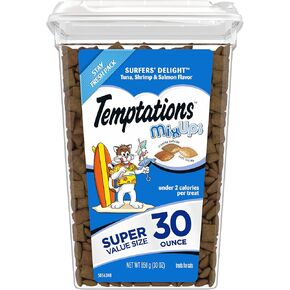 إغراءات Mixups Surfer's Speld Flavor Crunchy و Soft Cat ، 30 أوقية. حوض