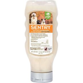 SENTRY Oatmeal Flea and Tick Shampoo for Dogs, Rid Your Dog of Fleas, Ticks, and Other Pests, Hawaiian Ginger Scent, 18 oz