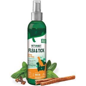Vet's Best Flea & Tick Spray - Plant-Based Flea and Tick Prevention for Dogs - Certified Natural Oils - 8 oz