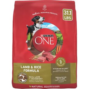 Purina ONE Dry Dog Food Lamb and Rice Formula - 31.1 lb. Bag