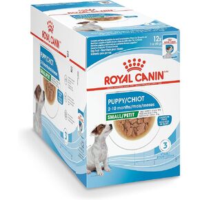 Royal Canin Size Health Nutrition Small Puppy Chunks in Gravy Wet Dog Food, 3 oz pouch (12-count)