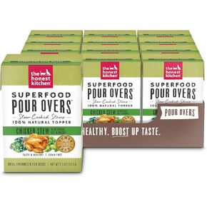 The Honest Kitchen Superfood POUR OVERS Wet Toppers for Dogs (3 Pack), 5.5 oz - Variety