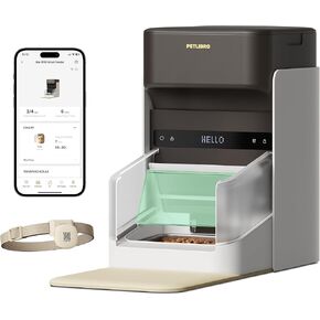 PETLIBRO Upgraded RFID Automatic Cat Feeder, 5G Wi-Fi Automatic Pet Feeder, 3L Auto Cat Feeder App Control with Light Collar Tag, Tag Activated One Automatic Cat Food Dispenser 1-10 Meals Control