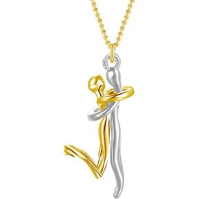 Love Style Hug Necklace Hug Necklace for Women or Men Couples Necklace for Him and Her Stainless Steel Necklace Jewelry Gifts