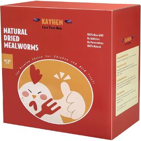 KAYHEN Dried Mealworms for Chickens 10LB Pure Natural Non-GMO Mealworms High Protein Chickens Feed Meal Worms for Laying Hens Wild Birds