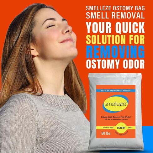 SMELLEZE Ostomy Bag Smell Removal Deodorizer: 2 lb. Granules Eliminate Embarrassing Ostomy, Colostomy, Stoma & Ileostomy Odor in Saudi Arabia