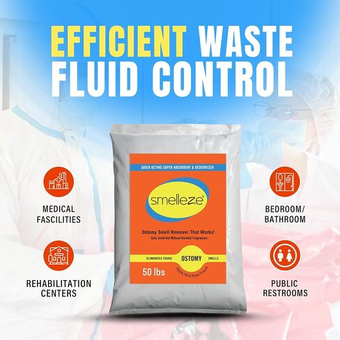 SMELLEZE Ostomy Bag Smell Removal Deodorizer: 2 lb. Granules Eliminate Embarrassing Ostomy, Colostomy, Stoma & Ileostomy Odor in Saudi Arabia