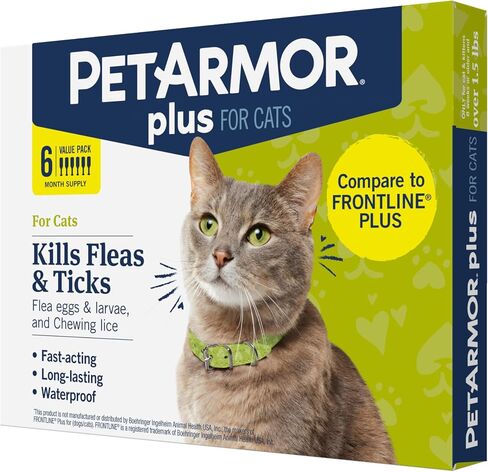 PetArmor Plus Flea and Tick Prevention for Dogs, Dog Flea and Tick Treatment, 3 Doses, Waterproof Topical, Fast Acting, Small Dogs (5-22 lbs) in Kuwait