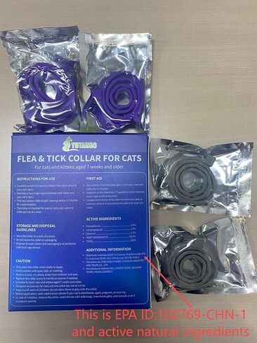 YOTANGO Flea Collar for Cats, Cat Flea and Tick Collar, 4 Pack, 32 Months in Saudi Arabia