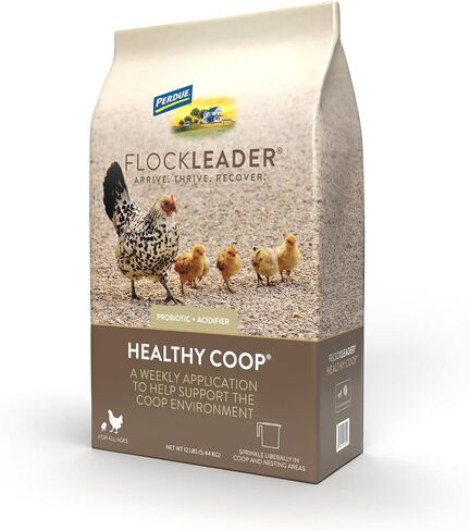 Healthy Coop, Litter Additive for Chicken Coop with Probiotic & Acidifier, Reduces Odor, Wetness & Bacteria, 12lbs in Saudi Arabia