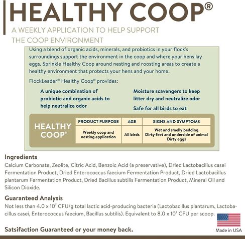 Healthy Coop, Litter Additive for Chicken Coop with Probiotic & Acidifier, Reduces Odor, Wetness & Bacteria, 12lbs in Saudi Arabia
