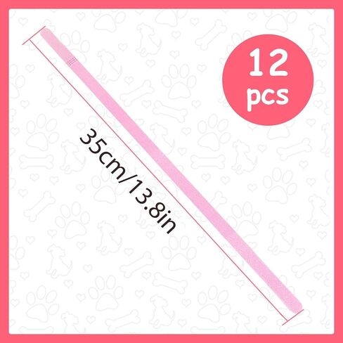 12 Colors Puppy Collars for Litter, Double-Sided Soft Adjustable Identification Collars Puppy Whelping Collars Newborn Dog Kittens Band for Pet (S) in Kuwait