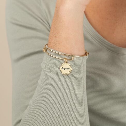 Alex and Ani AA753823SG، سوار Mom Infinity قابل للتعديل، ذهبي لامع، ذهبي، أساور in Saudi Arabia