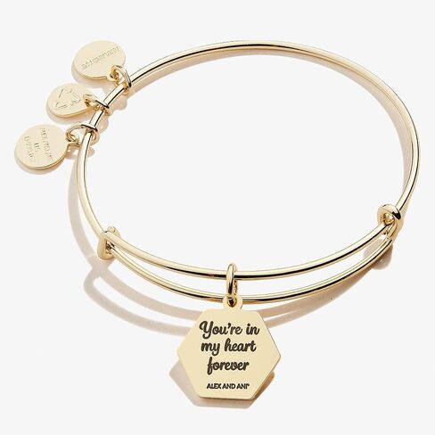 Alex and Ani AA753823SG، سوار Mom Infinity قابل للتعديل، ذهبي لامع، ذهبي، أساور in Saudi Arabia