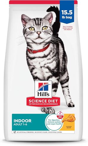 Hill's Science Diet Indoor, Adult 1-6, Easy Litter Box Cleanup, Dry Cat Food, Chicken Recipe, 15.5 lb Bag in Kuwait