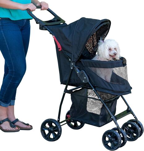 Pet Gear No-Zip Happy Trails Lite Pet Stroller, Cheetah Print in Kuwait
