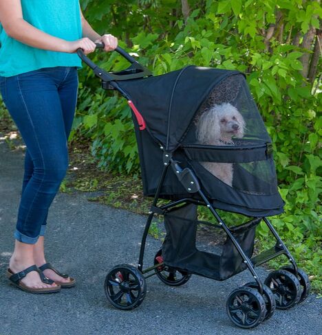 Pet Gear No-Zip Happy Trails Lite Pet Stroller, Cheetah Print in Kuwait