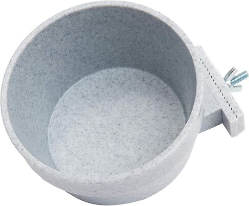 Lixit Kennel Cage Water Bowl معلق - أوعية قفص الكلب غير المتسكع - وعاء مياه قفص متين للحيوانات الأليفة - يعلق بشكل آمن قفص للتغذية والشرب المريحة (20 أوقية ، الجرانيت) in Kuwait