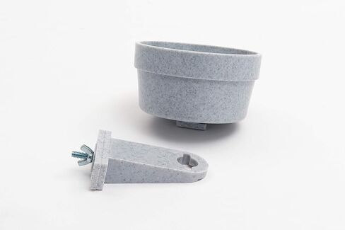 Lixit Kennel Cage Water Bowl معلق - أوعية قفص الكلب غير المتسكع - وعاء مياه قفص متين للحيوانات الأليفة - يعلق بشكل آمن قفص للتغذية والشرب المريحة (20 أوقية ، الجرانيت) in Kuwait