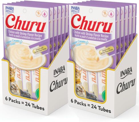 inaba churu lickable purée cat treats (وصفة التونة ، 4 أنابيب) in Kuwait