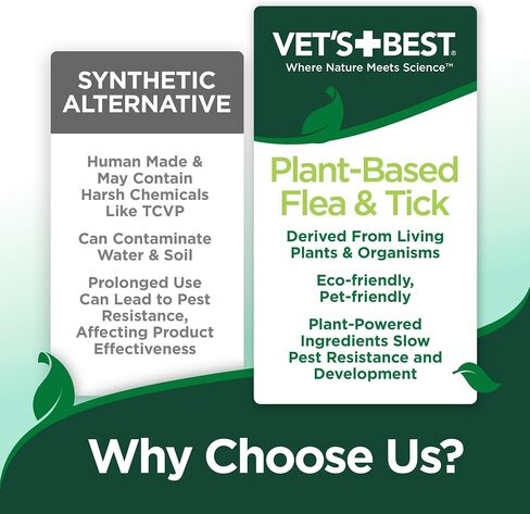 Vet's Best Flea and Tick Home Spray - Dog Flea and Tick Treatment for Home - Plant-Based Formula - Certified Natural Oils,Green - 32 oz in Kuwait