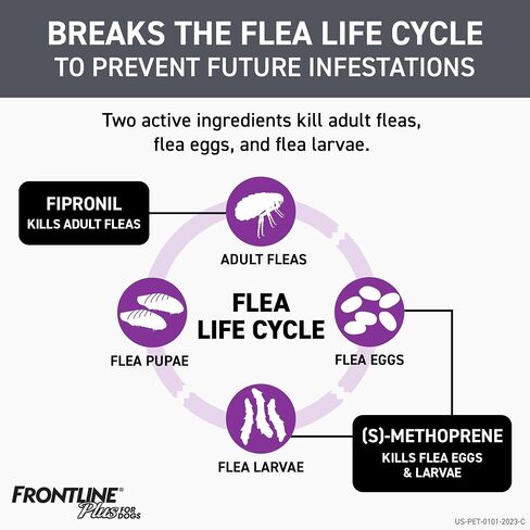 Frontline Plus Flea وعلاج القراد للكلاب الصغيرة التي تصل إلى 5 إلى 22 رطلاً. 3 علاجات in Kuwait