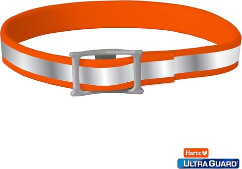 Hartz UltraGuard Plus Flea & Tick Collar for Dogs and Puppies, 7 Month Flea and Tick Prevention and Protection Per Collar, Reflective Orange, up to 22 Inch Neck in Kuwait