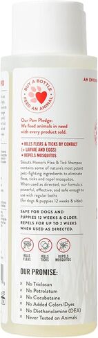 Skout's Honor Flea + Tick Shampoo for Dogs - Natural Peppermint & Cedarwood Formula, Protects from Fleas, Ticks, and Mosquitos, 16 oz in Saudi Arabia
