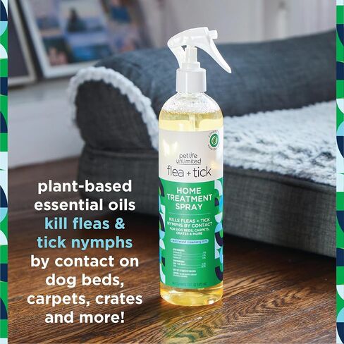 Pet Life Unlimited Natural Flea & Tick 3-Step Kit for Dogs, Plant-Based Prevention and Treatment, Includes Dog Spray, Home Spray & Shampoo, Kill & Repel Fleas, Ticks & Eggs, Soothes Skin in Kuwait