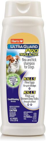 Hartz Ultraguard Pro Triple Action Action Flea & Tick Shampoo للكلاب ، صيغة التكييف ، زجاجة 18oz in Kuwait