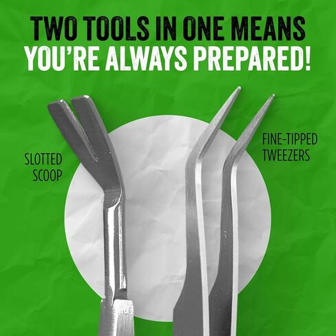 BUG BITE THING Tick Remover Tool for People & Pets, Patented Two Sided Stainless Steel Design with Fine Tipped Tweezers, Formerly Known as TickEase in Saudi Arabia