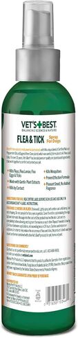 Vet's Best Flea & Tick Spray - Plant-Based Flea and Tick Prevention for Dogs - Certified Natural Oils - 8 oz in Kuwait