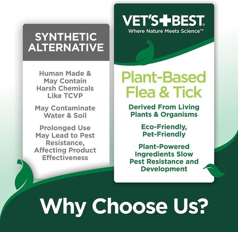 Vet's Best Flea & Tick Spray - Plant-Based Flea and Tick Prevention for Dogs - Certified Natural Oils - 8 oz in Kuwait