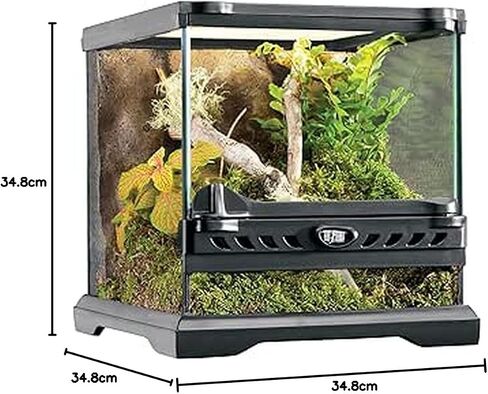 Exo Terra Glass Natural Terrarium Kit, for Reptiles and Amphibians, Nano Tall, 8 x 8 x 12 inches, PT2601A1 in Kuwait