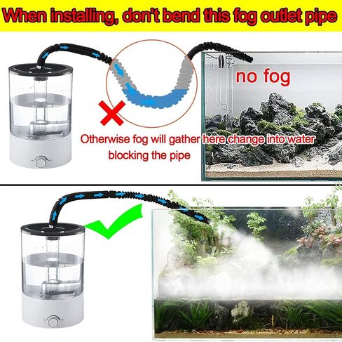Coospider 3.8L Reptile Fogger Mister, Quiet Reptile Humidifier for Reptiles Tank, Terrarium Humidifiers with Extended Tube, Automatic Reptile Misting System for Reptiles Amphibians Herps Vivarium in Kuwait
