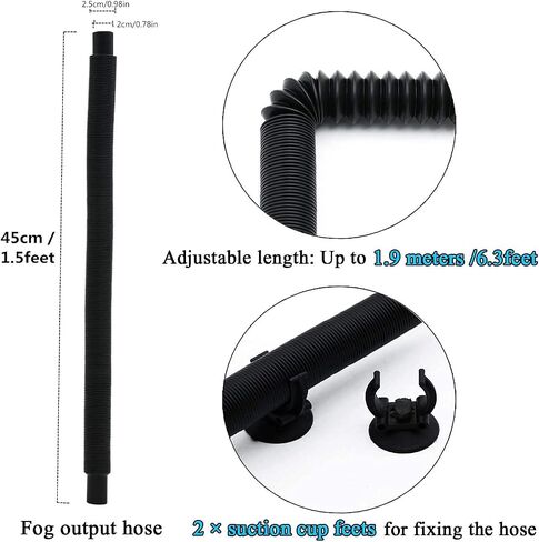 Coospider 3.8L Reptile Fogger Mister, Quiet Reptile Humidifier for Reptiles Tank, Terrarium Humidifiers with Extended Tube, Automatic Reptile Misting System for Reptiles Amphibians Herps Vivarium in Kuwait